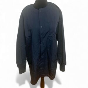 Natural Uniforms Brand Navy Blue‎ Button-Up Scrub Jacket NWT